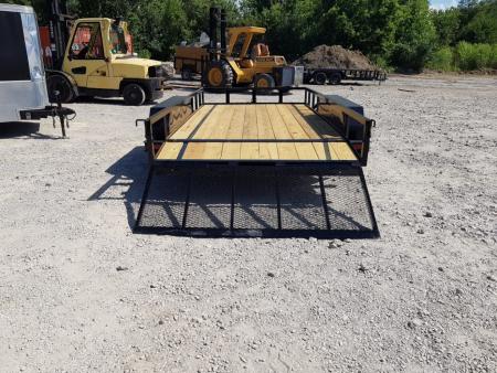 New 2026 MEB 77x16 W/ Ramp & Dovetail utility Trailer