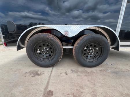 New 2026 Titanium 6x12 TA Cargo / Enclosed Trailer Black Polycore Rear Spoiler