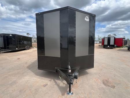 New 2026 Titanium 8.5x16 TA Cargo / Enclosed Trailer Charcoal Polycore Exterior Blackout Package 7' Interior