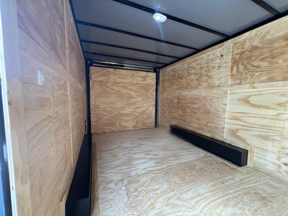 New 2026 Titanium 8.5x16 TA Cargo / Enclosed Trailer White Polycore Exterior Blackout Package 7' Interior
