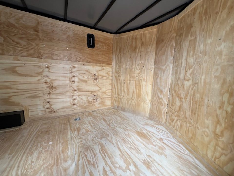 New 2026 Titanium 8.5x16 TA Cargo / Enclosed Trailer White Polycore Exterior Blackout Package 7' Interior