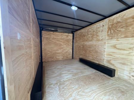 New 2026 Titanium 8.5x16 TA Cargo / Enclosed Trailer White Polycore Exterior Blackout Package 7' Interior