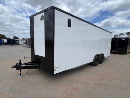New 2026 Titanium 8.5x16 TA Cargo / Enclosed Trailer White Polycore Exterior Blackout Package 7' Interior
