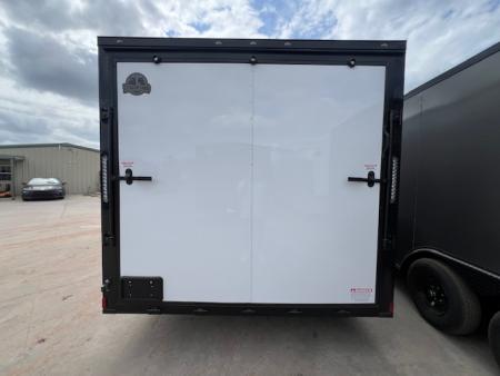 New 2026 Titanium 8.5x16 TA Cargo / Enclosed Trailer White Polycore Exterior Blackout Package 7' Interior
