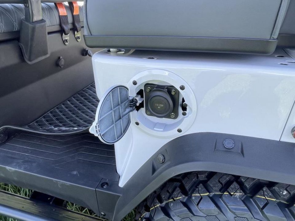 New 2026 Denago EV Rover XL - WHITE - 4-Person Lifted Golf Cart