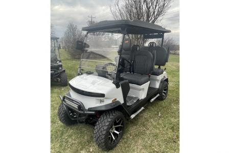 New 2026 Denago EV Rover XL - WHITE - 4-Person Lifted Golf Cart