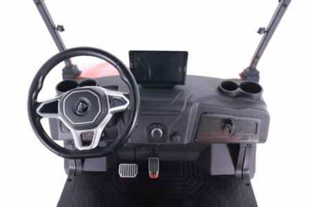 New 2025 Denago EV Rover XL 6 - 4 Forward/2 Back - WHITE - 6-Person Lifted Golf Cart