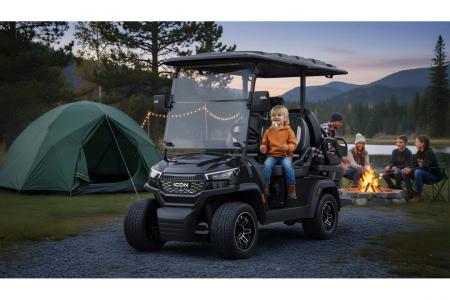 New *2026 ICON Electric Vehicles i40X - 4-PERSON LSV - BLACK