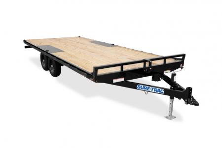 New 2026 Sure-Trac 8.5x18 Flatbed Deckover Trailer