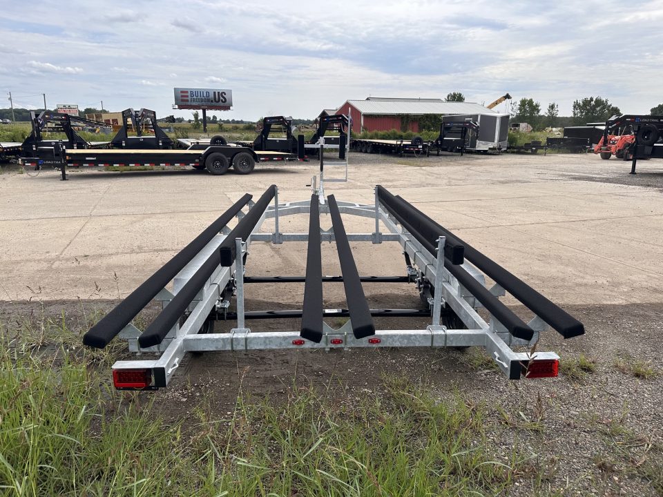 New 2026 Genesis Trailers 20Ft Genesis W/ No Brakes Galvanized Crank Up Tritoon Boat Trailer