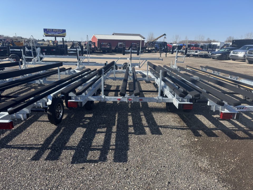 New 2026 Genesis Trailers 20Ft Genesis W/ No Brakes Galvanized Crank Up Pontoon Boat Trailer