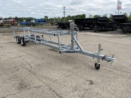 New 2026 Genesis Trailers 20Ft Galvanized Crank Up W/ No Brakes Boat Trailer