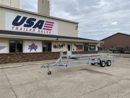 New 2026 Genesis Trailers 20Ft Galvanized Crank Up W/ No Brakes Boat Trailer