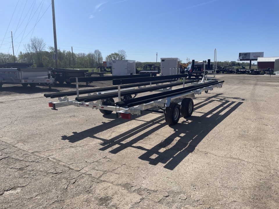 New 2026 Genesis Trailers 22Ft Tandem axle W/ No Brakes Galvanized Bunk Style Pontoon Boat Trailer