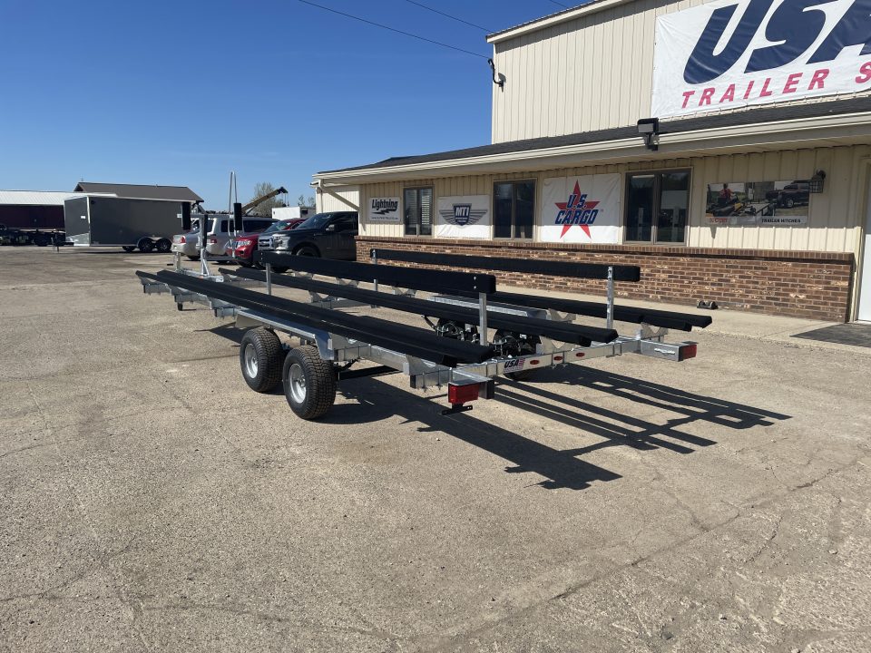 New 2026 Genesis Trailers 22Ft Tandem axle W/ No Brakes Galvanized Bunk Style Pontoon Boat Trailer