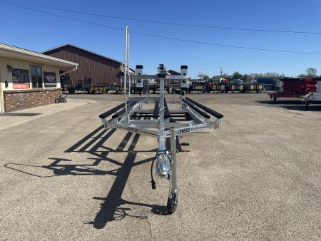 New 2026 Genesis Trailers 22Ft Tandem axle W/ No Brakes Galvanized Bunk Style Pontoon Boat Trailer