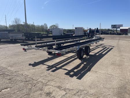 New 2026 Genesis Trailers 22Ft Tandem axle W/ No Brakes Galvanized Bunk Style Pontoon Boat Trailer
