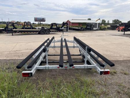 New 2026 Genesis Trailers 20Ft Tandem axle W/ No Brakes Galvanized Bunk Style Tritoon Boat Trailer