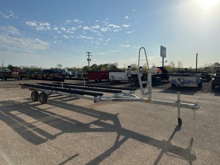 New 2026 Genesis Trailers 24Ft Galvanized Tandem Axle W/ No Brake Bunk Style Pontoon Boat Trailer