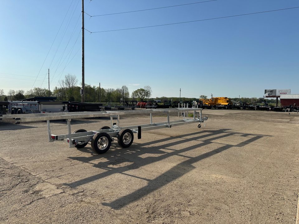New 2026 Genesis Trailers 24Ft Tandem Axle W/No Brakes Galvanized Crank Up Pontoon Boat Trailer