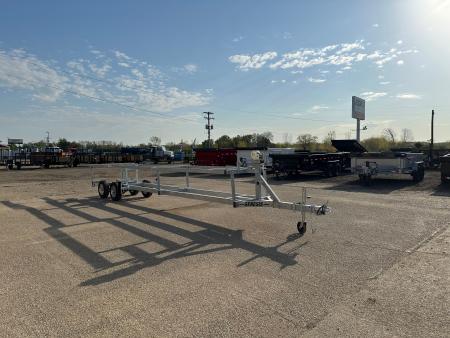 New 2026 Genesis Trailers 24Ft Tandem Axle W/No Brakes Galvanized Crank Up Pontoon Boat Trailer