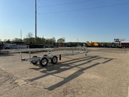 New 2026 Genesis Trailers 24Ft Tandem Axle W/No Brakes Galvanized Crank Up Pontoon Boat Trailer