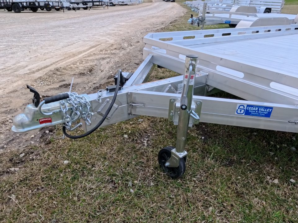 New 2027 Aluma 78" x 16' Slotted TA with Electric Brakes, Bi-Fold Tailgate, Slotted Rail and 7K GVWR