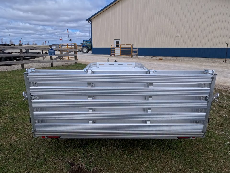 New 2027 Aluma 78" x 16' Slotted TA with Electric Brakes, Bi-Fold Tailgate, Slotted Rail and 7K GVWR