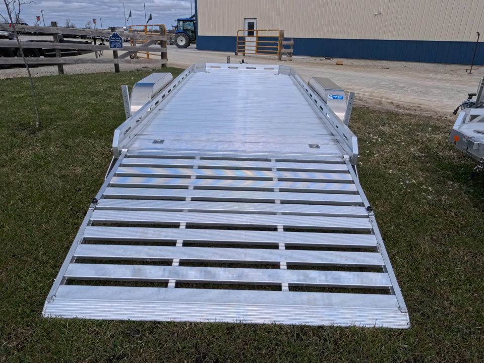 New 2027 Aluma 78" x 16' Slotted TA with Electric Brakes, Bi-Fold Tailgate, Slotted Rail and 7K GVWR