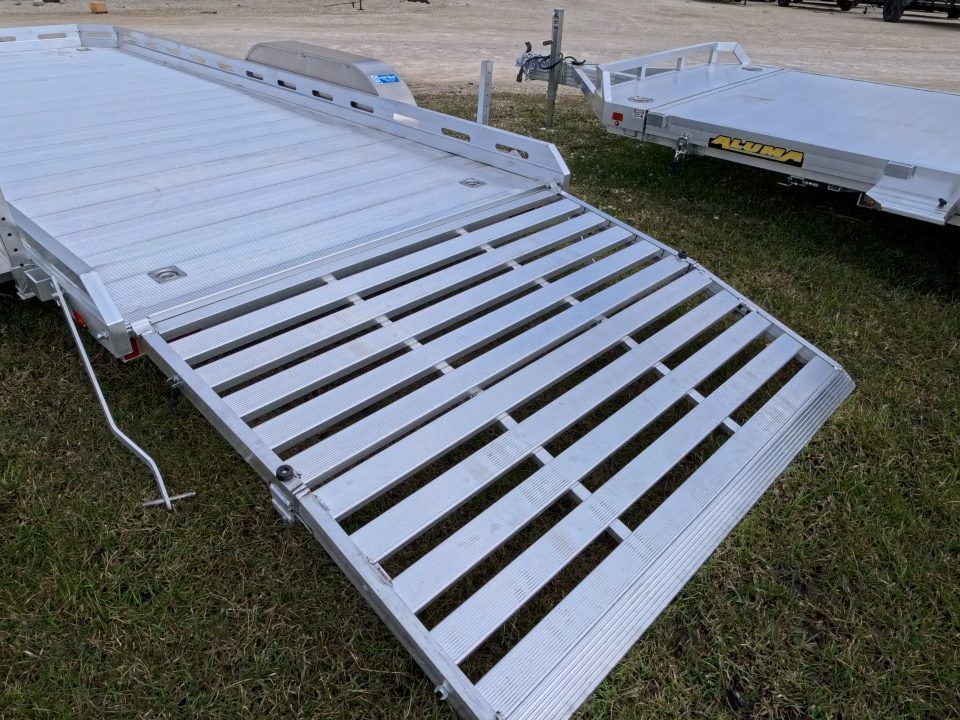 New 2027 Aluma 78" x 16' Slotted TA with Electric Brakes, Bi-Fold Tailgate, Slotted Rail and 7K GVWR