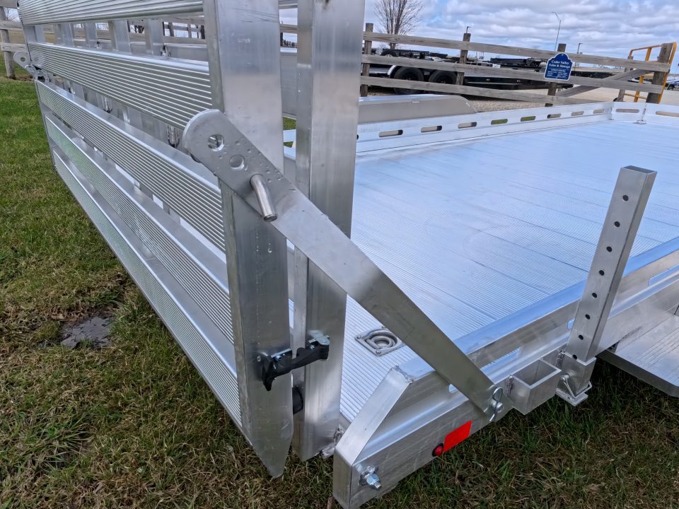 New 2027 Aluma 78" x 16' Slotted TA with Electric Brakes, Bi-Fold Tailgate, Slotted Rail and 7K GVWR