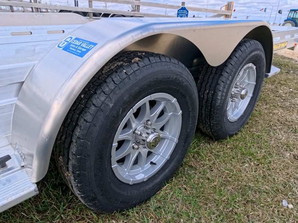 New 2027 Aluma 78" x 16' Slotted TA with Electric Brakes, Bi-Fold Tailgate, Slotted Rail and 7K GVWR