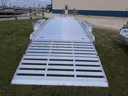 New 2027 Aluma 78" x 16' Slotted TA with Electric Brakes, Bi-Fold Tailgate, Slotted Rail and 7K GVWR