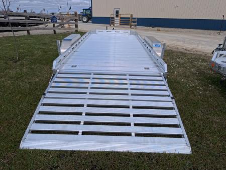 New 2027 Aluma 78" x 16' Slotted TA with Electric Brakes, Bi-Fold Tailgate, Slotted Rail and 7K GVWR