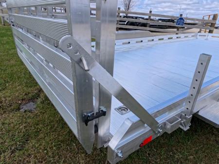 New 2027 Aluma 78" x 16' Slotted TA with Electric Brakes, Bi-Fold Tailgate, Slotted Rail and 7K GVWR