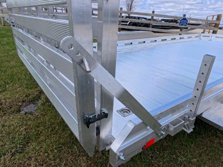New 2027 Aluma 78" x 16' Slotted TA with Electric Brakes, Bi-Fold Tailgate, Slotted Rail and 7K GVWR