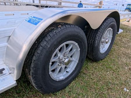 New 2027 Aluma 78" x 16' Slotted TA with Electric Brakes, Bi-Fold Tailgate, Slotted Rail and 7K GVWR