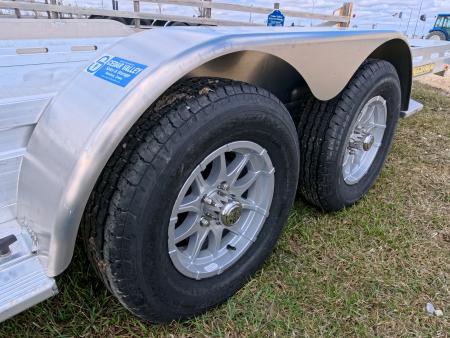 New 2027 Aluma 78" x 16' Slotted TA with Electric Brakes, Bi-Fold Tailgate, Slotted Rail and 7K GVWR