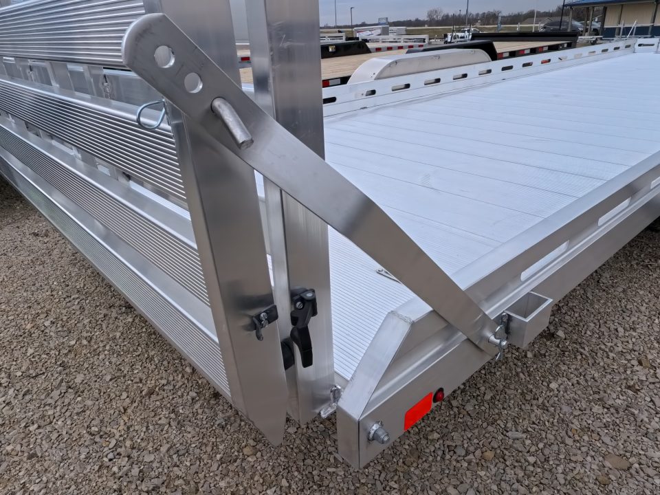 New 2027 Aluma 78" x 24' Slotted Rail -TA Aluminum Utility with Electric Brakes, Bi-Fold Tailgate and 7K GVWR