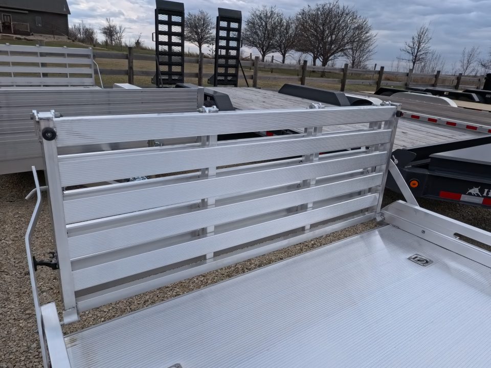 New 2027 Aluma 78" x 24' Slotted Rail -TA Aluminum Utility with Electric Brakes, Bi-Fold Tailgate and 7K GVWR