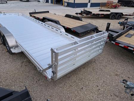 New 2027 Aluma 78" x 24' Slotted Rail -TA Aluminum Utility with Electric Brakes, Bi-Fold Tailgate and 7K GVWR