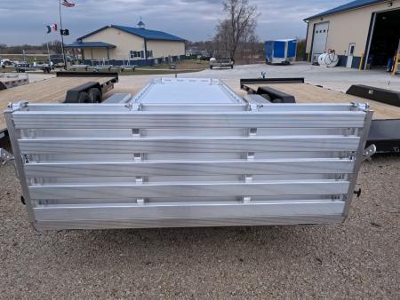 New 2027 Aluma 78" x 24' Slotted Rail -TA Aluminum Utility with Electric Brakes, Bi-Fold Tailgate and 7K GVWR