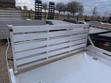 New 2027 Aluma 78" x 24' Slotted Rail -TA Aluminum Utility with Electric Brakes, Bi-Fold Tailgate and 7K GVWR