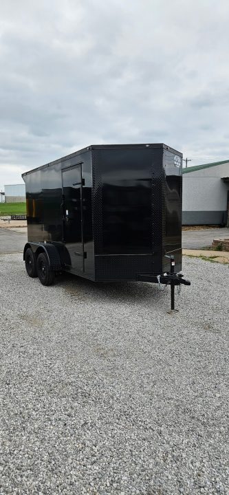 New 2026 Family Trailer 6x12 Tandem Axle Cargo / Enclosed Trailer- Screwless Exterior- Blackout pkg- Rear Spoiler- HD Axle