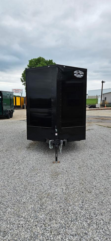 New 2026 Family Trailer 6x12 Tandem Axle Cargo / Enclosed Trailer- Screwless Exterior- Blackout pkg- Rear Spoiler- HD Axle