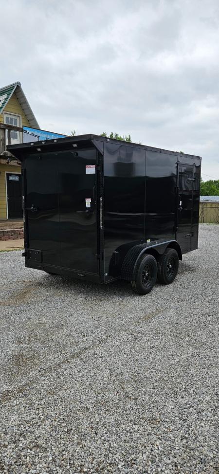 New 2026 Family Trailer 6x12 Tandem Axle Cargo / Enclosed Trailer- Screwless Exterior- Blackout pkg- Rear Spoiler- HD Axle