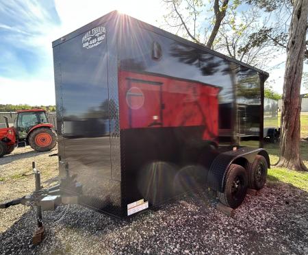 New 2026 Family Trailer 6x12 Tandem Axle Cargo / Enclosed Trailer- Screwless Exterior- Blackout pkg- Rear Spoiler- HD Axle