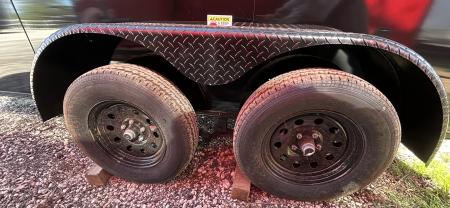 New 2026 Family Trailer 6x12 Tandem Axle Cargo / Enclosed Trailer- Screwless Exterior- Blackout pkg- Rear Spoiler- HD Axle