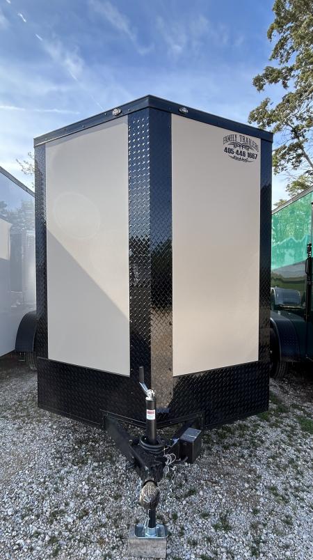 New 2026 Family Trailer 6x12 Tandem Axle Cargo / Enclosed Trailer- Screwless Exterior- Blackout Pkg- Rear Spoiler- HD Axle