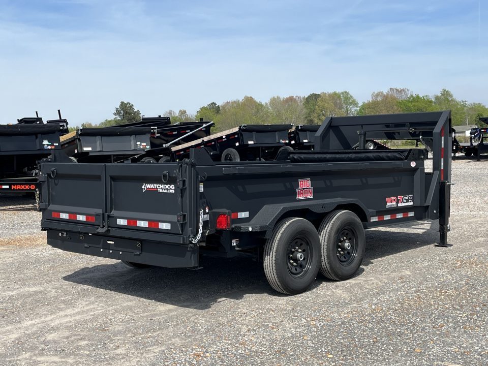 New 2026 Watchdog 7'x14' 14k Telescopic Gooseneck Dump Trailer